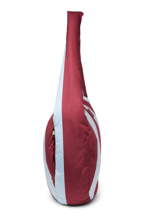 Bold Stripe Sac à bandoulière | Bordeaux / Bleu Clair