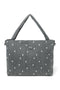Denim Diaper Bag | Grey Hearts