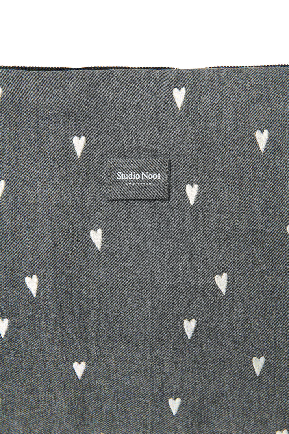 Denim Diaper Bag | Grey Hearts