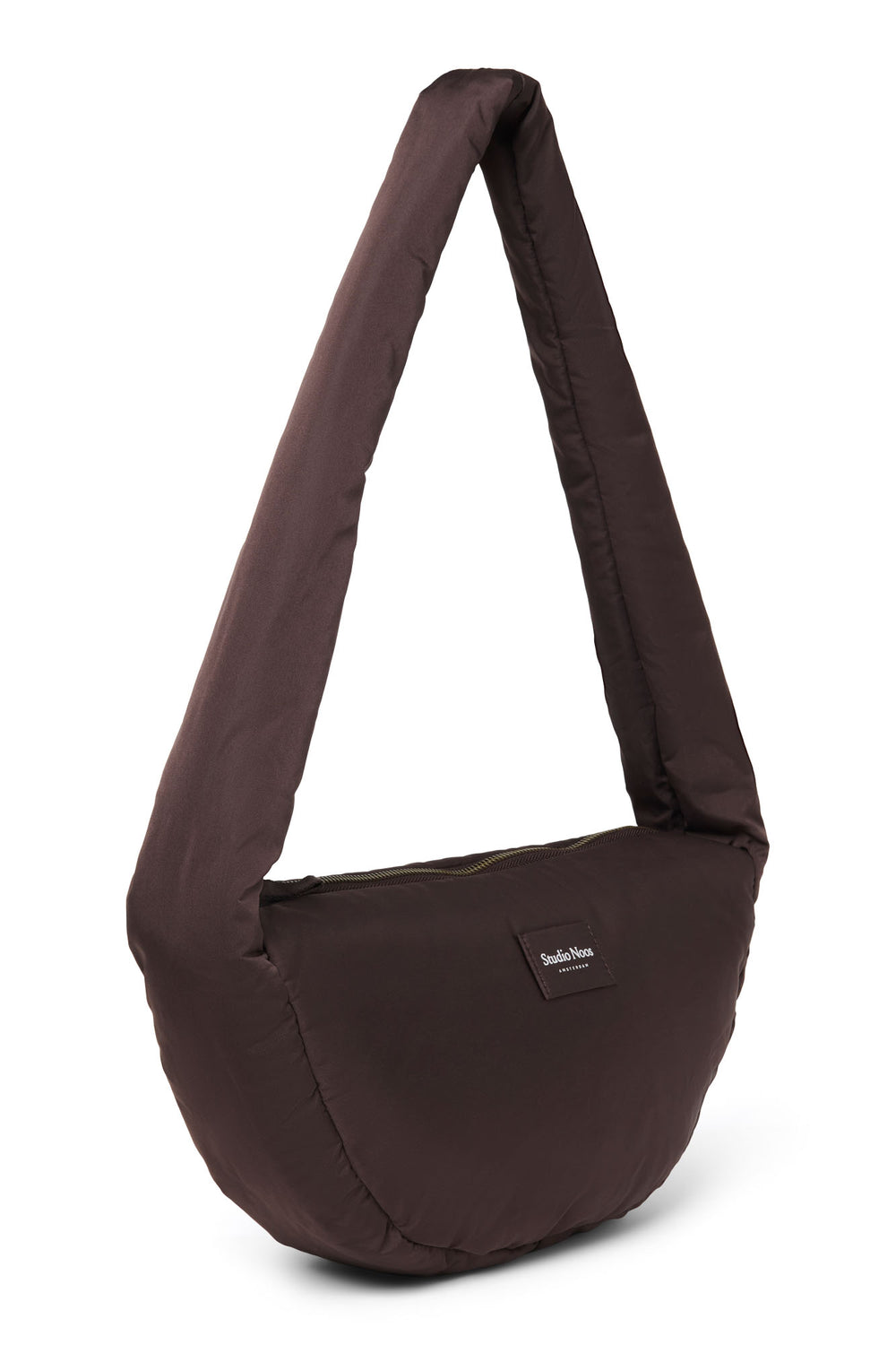 Puffy Mini Cross Body Bag | Brown