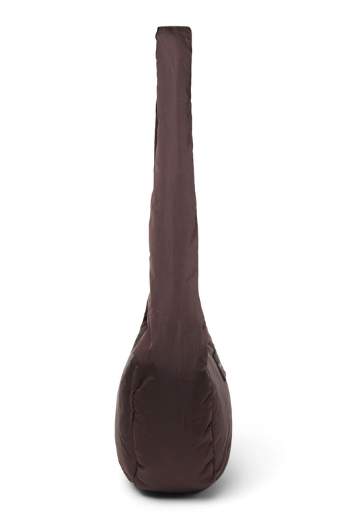 Puffy Mini Cross Body Bag | Brown