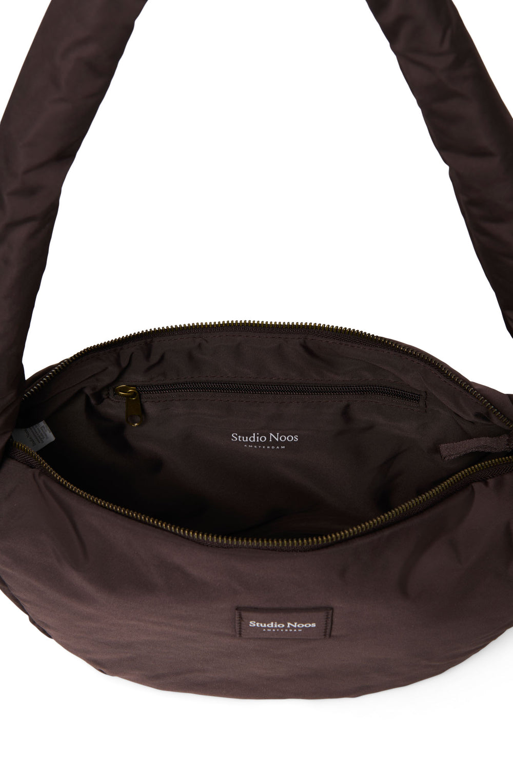 Puffy Mini Cross Body Bag | Brown