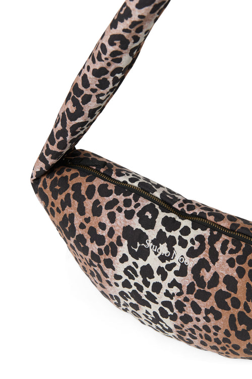 Soft Cotton Mini Cross Body Bag | Hazel Leopard