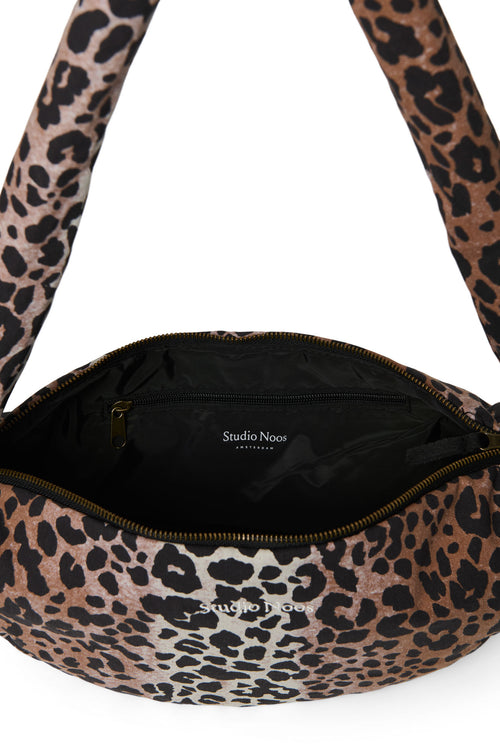 Soft Cotton Mini Cross Body Bag | Hazel Leopard
