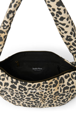 Mini sac à bandoulière en coton doux – Léopard