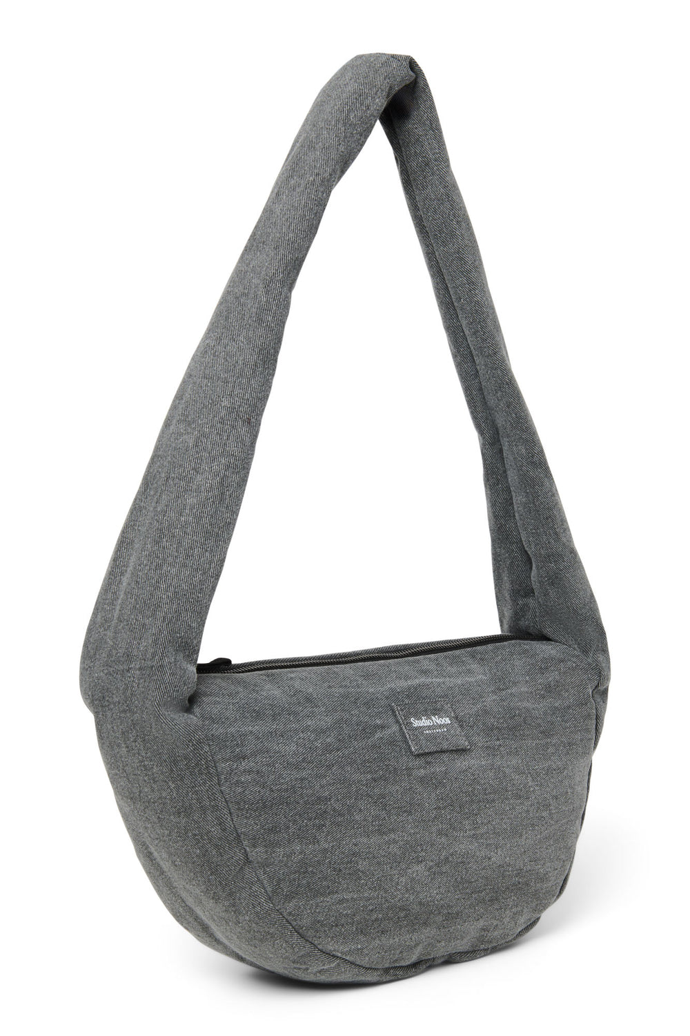 Graue Denim Mini-Umhängetasche