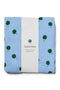 Swaddle Print Large | Light Blue Clover