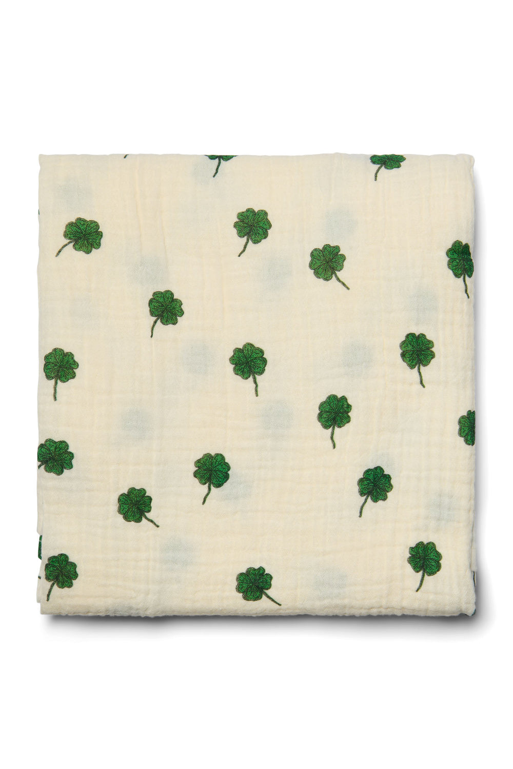 Witte Hydrofiele Doek Met Klavertjes - Large