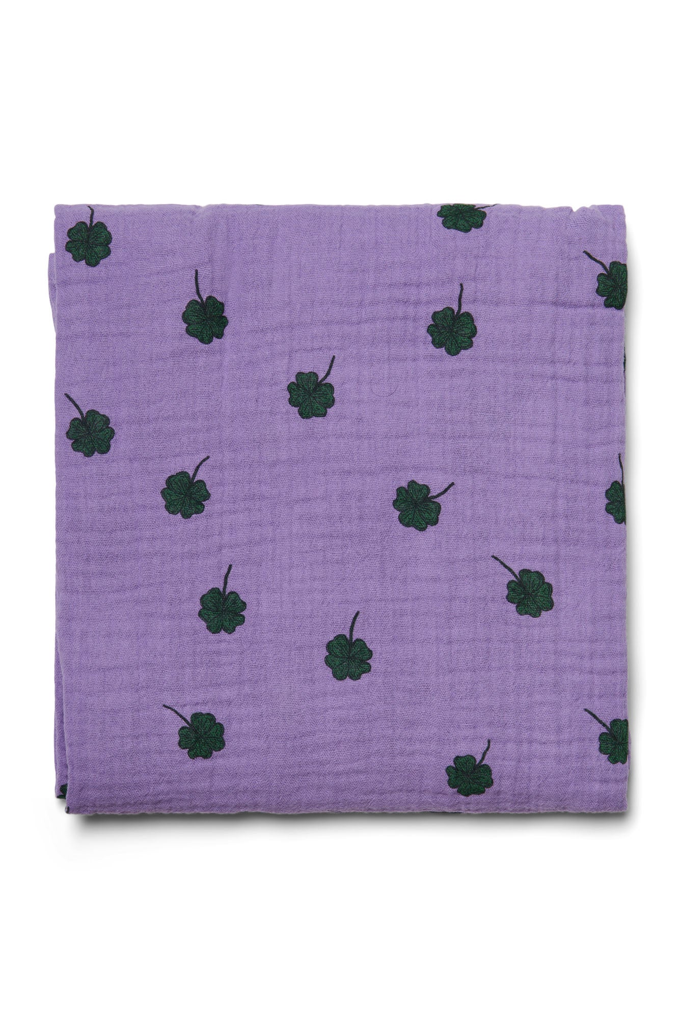 Paarse Hydrofiele Doek Met Klavertjes - Large