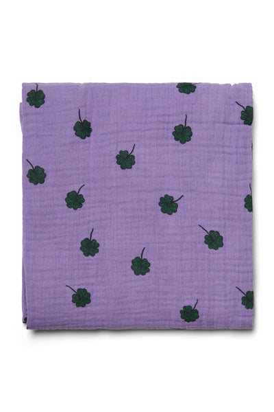 Paarse Hydrofiele Doek Met Klavertjes - Large