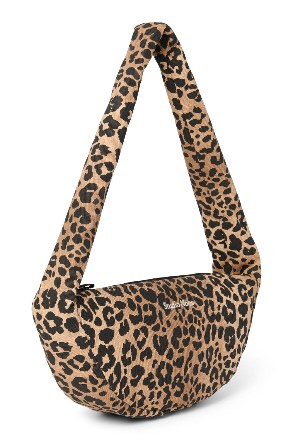 Brown Leopard Cotton Mini-Umhängetasche