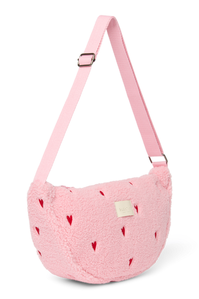 Teddy Adult Fanny Pack | Light Pink Hearts