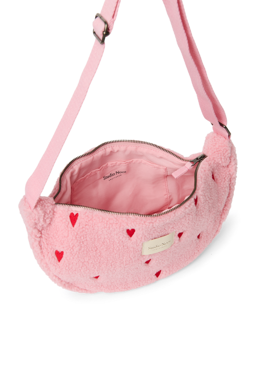 Teddy Adult Fanny Pack | Light Pink Hearts