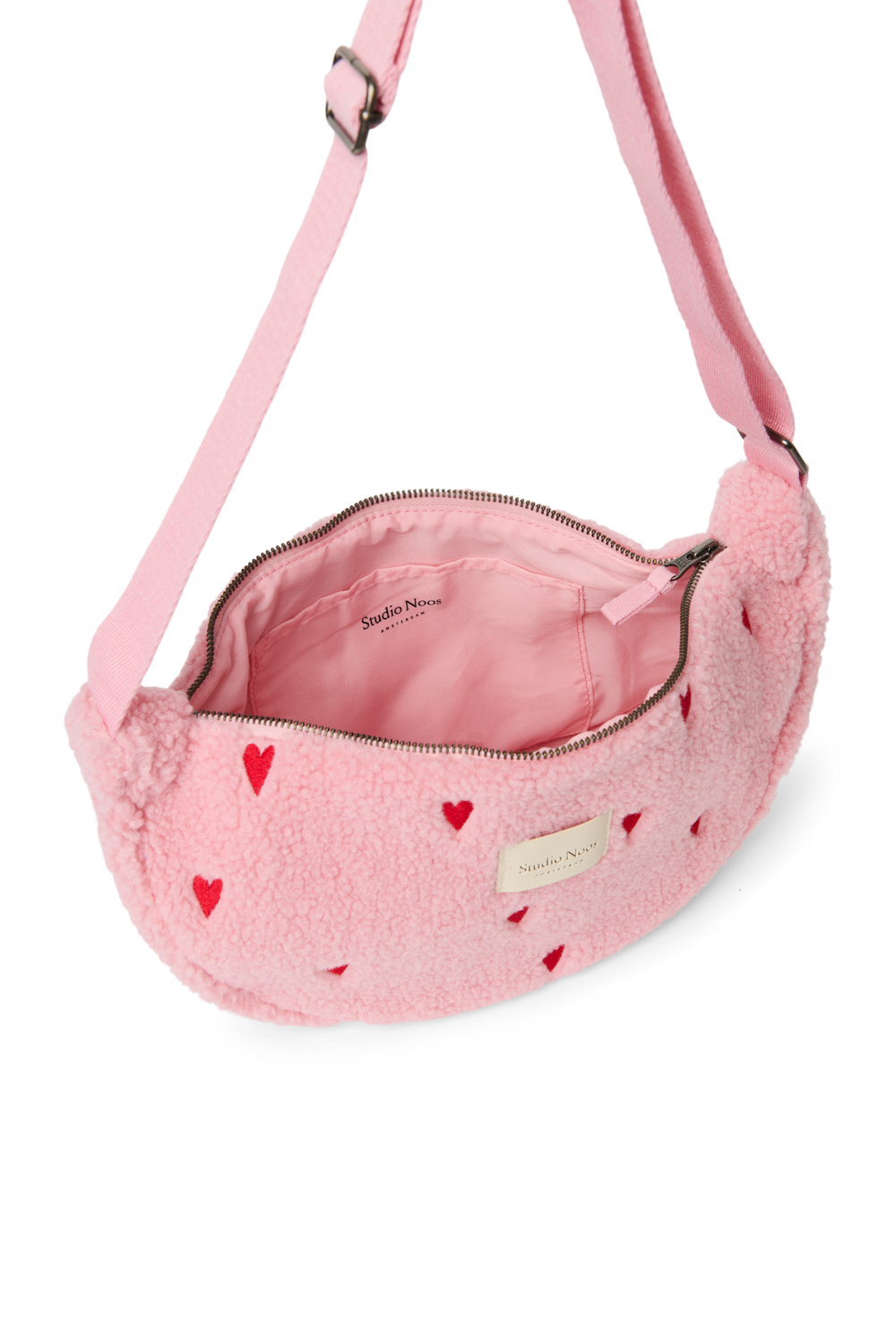 Teddy Adult Fanny Pack | Light Pink Hearts