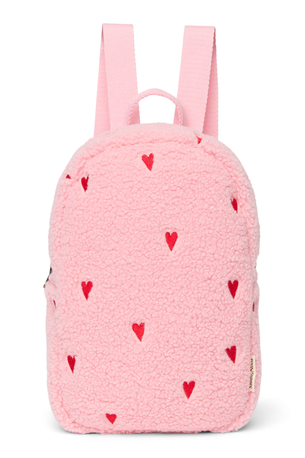 Teddy Mini Backpack | Light Pink Hearts