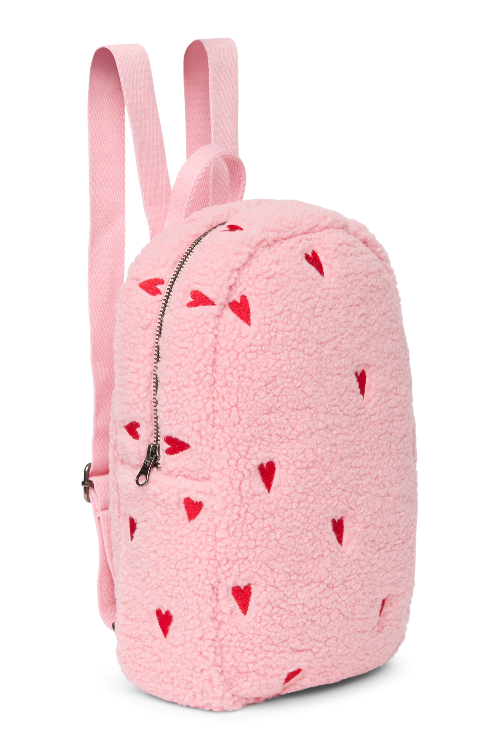 Teddy Mini Backpack | Light Pink Hearts