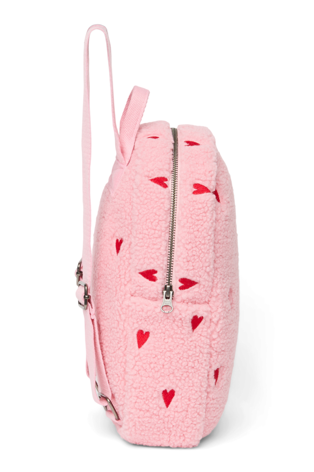 Teddy Mini Backpack | Light Pink Hearts