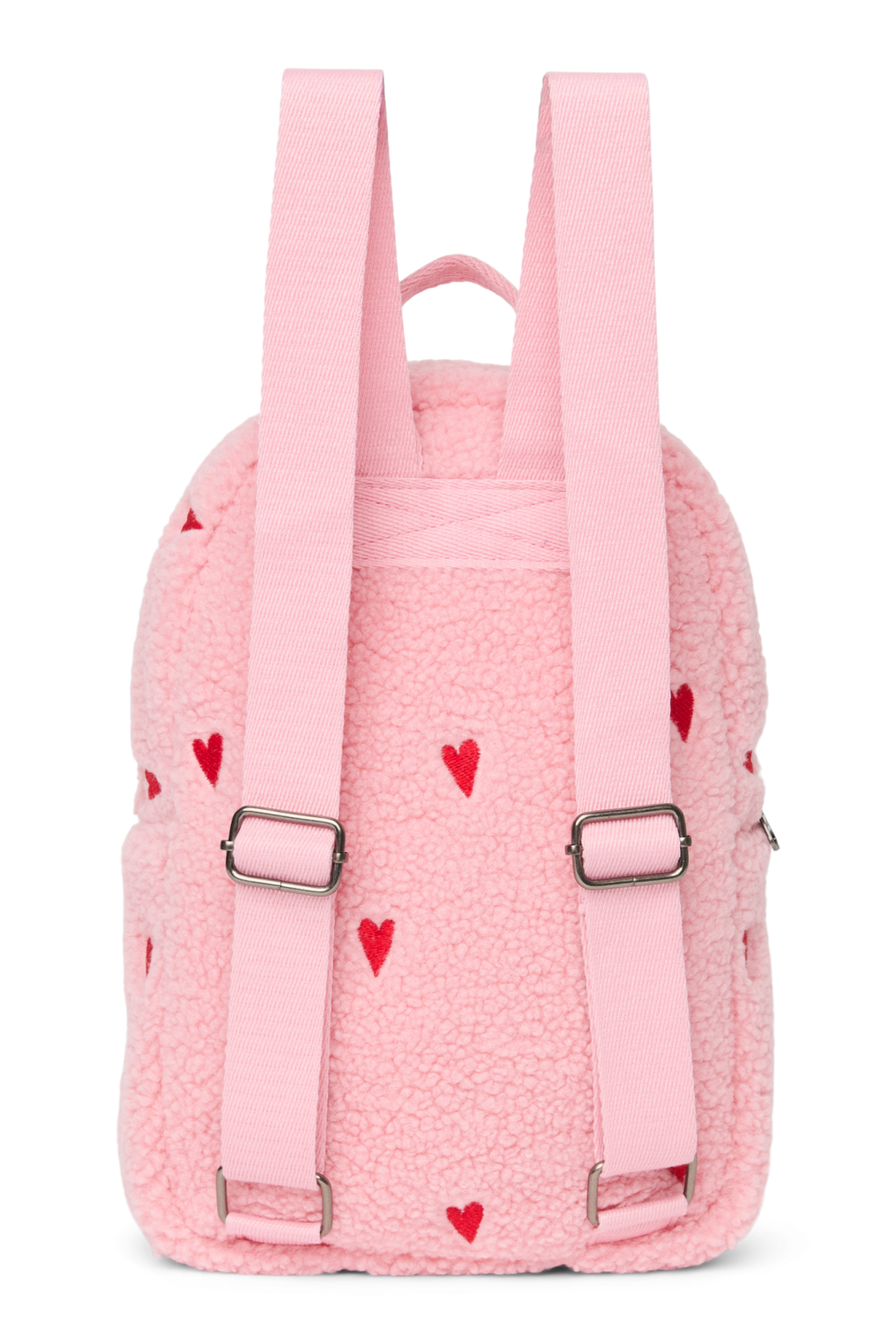 Teddy Mini Backpack | Light Pink Hearts