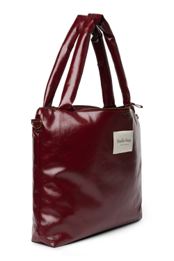 Vegan Leather Diaper Bag | Burgundy