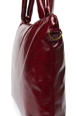 Vegan Leather Diaper Bag | Burgundy
