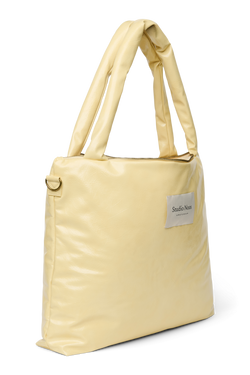 Vegan Leather Diaper Bag | Butter Yellow