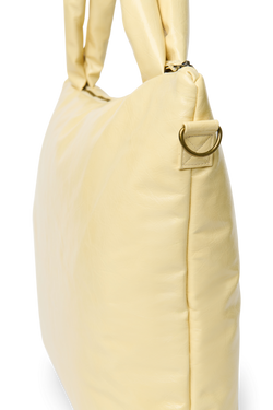 Vegan Leather Diaper Bag | Butter Yellow