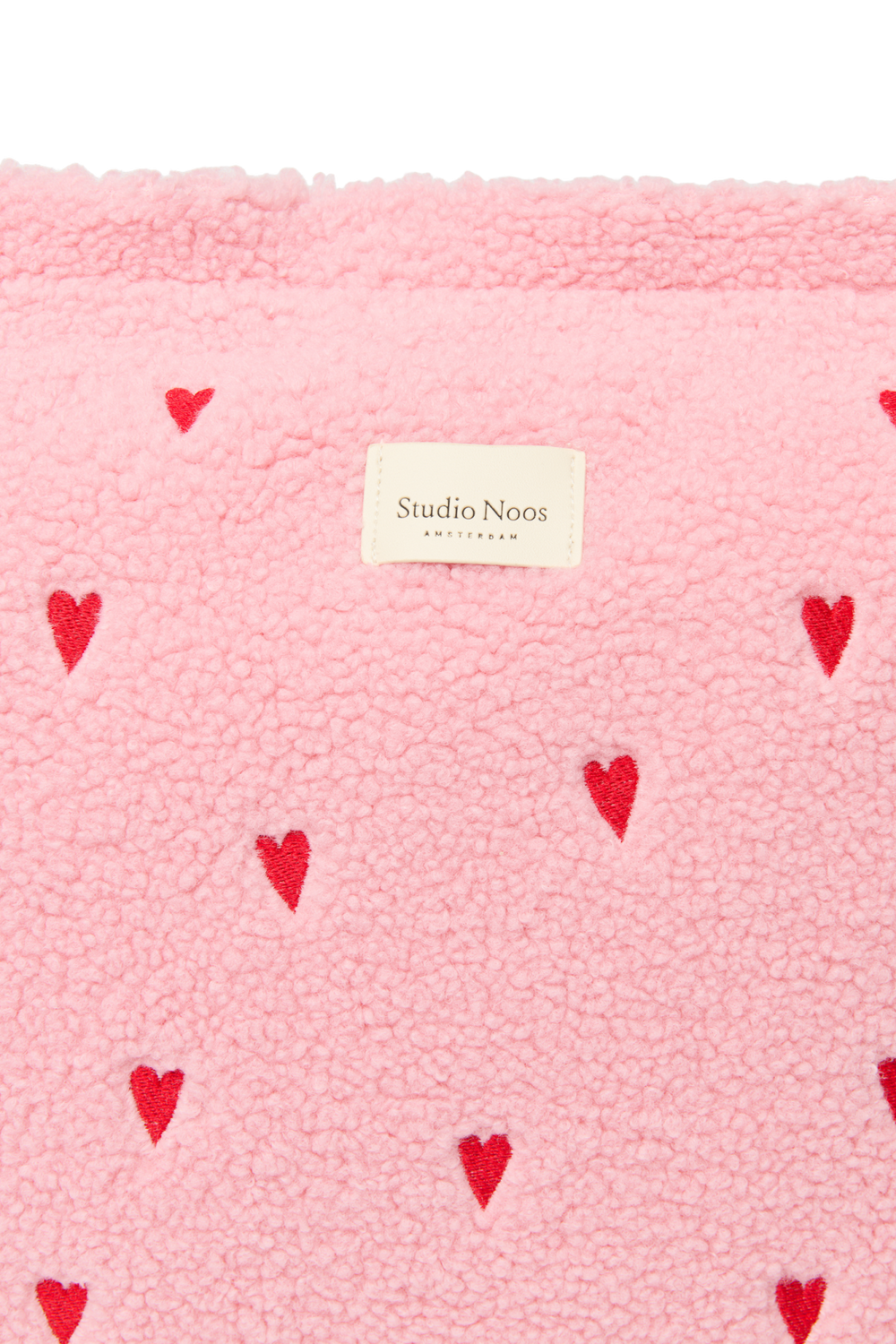 Teddy Diaper Bag | Light Pink Hearts