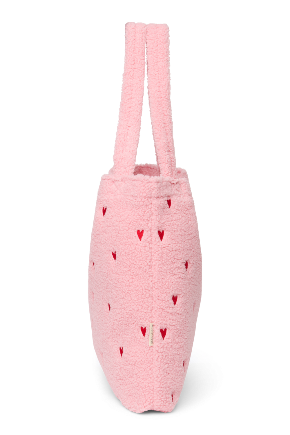 Teddy Mom Bag | Light Pink Hearts