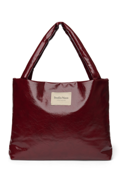 Vegan Leather Mom Bag | Burgundy