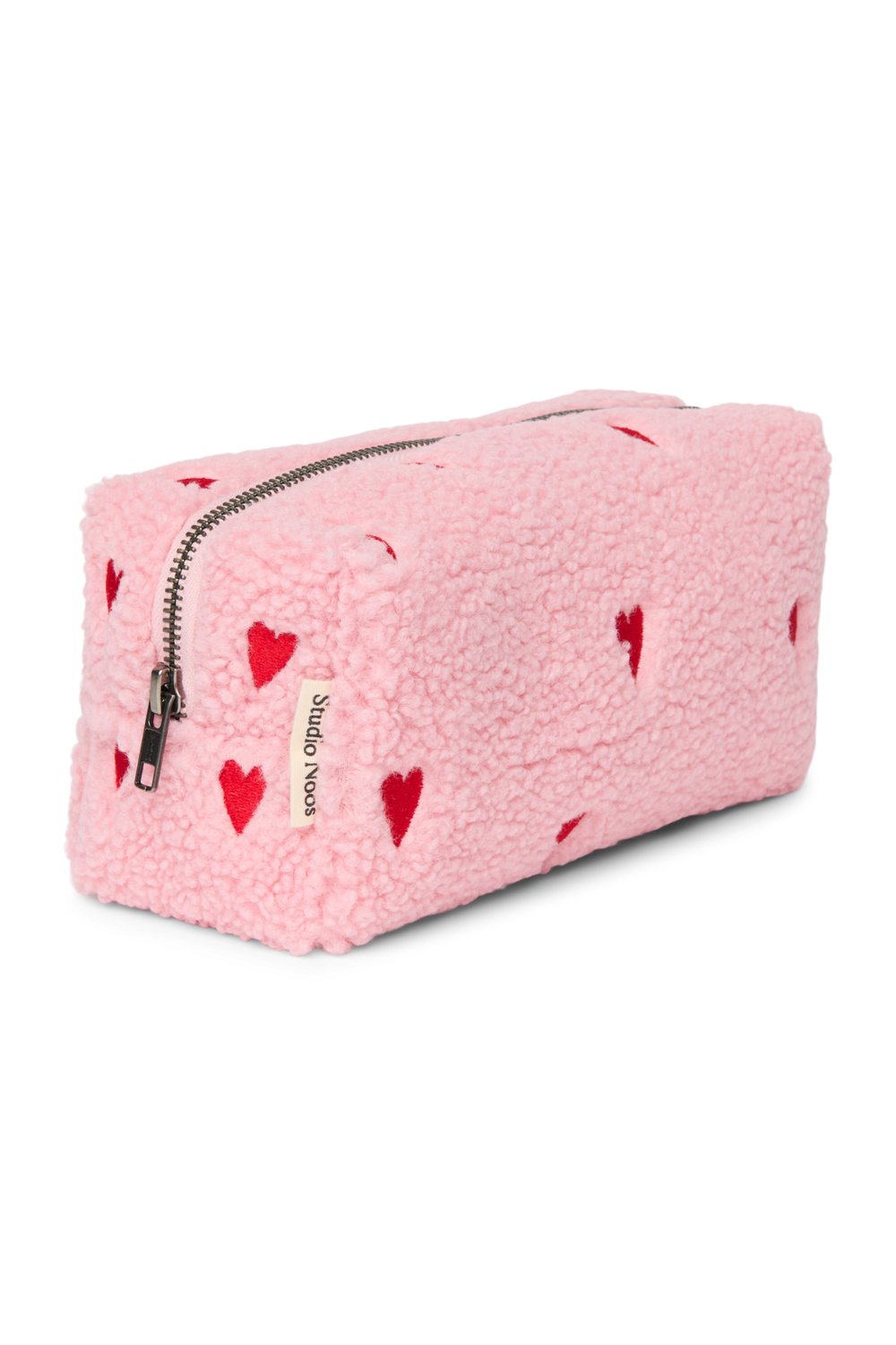 Teddy Pouch | Light Pink Hearts