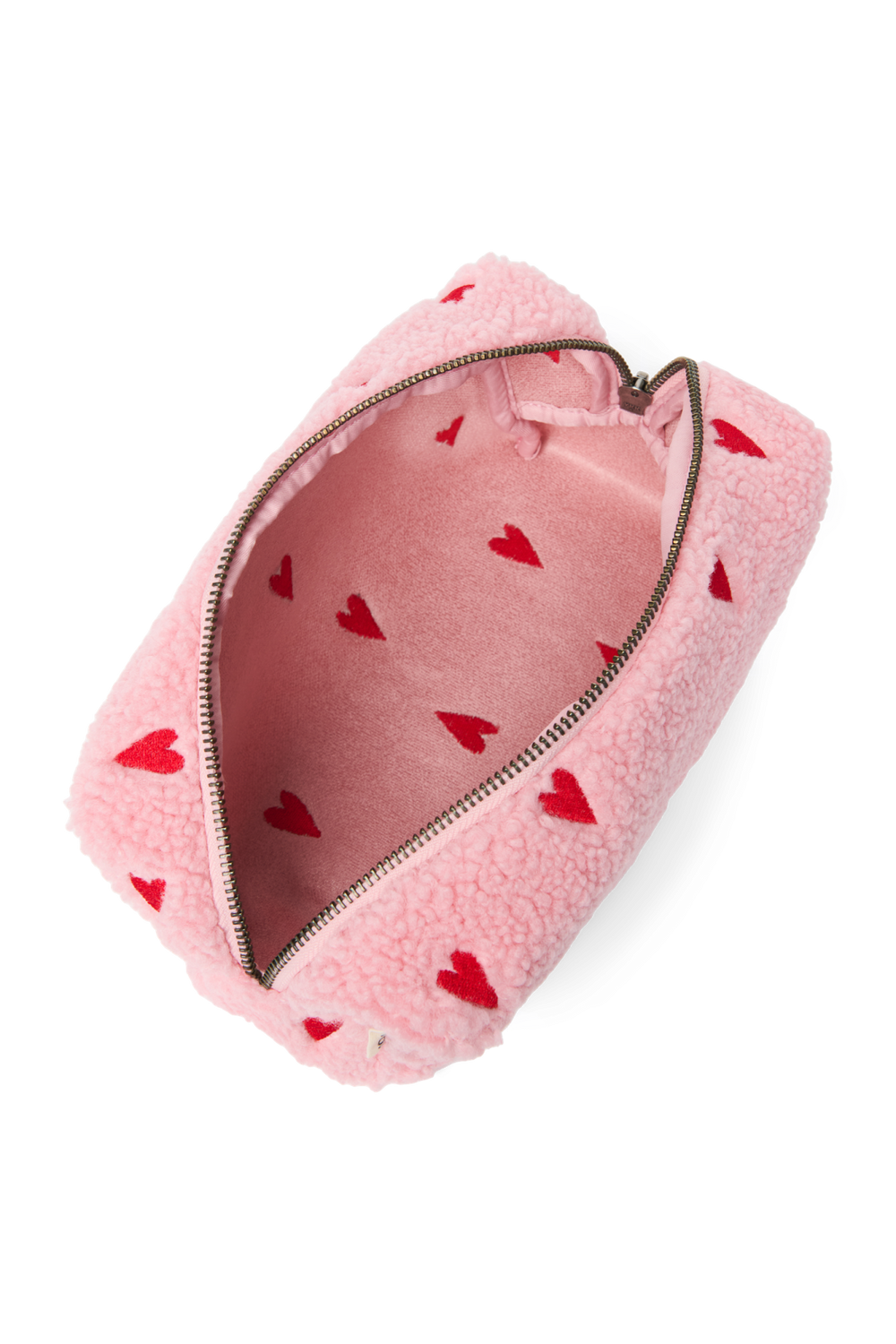 Teddy Pouch | Light Pink Hearts