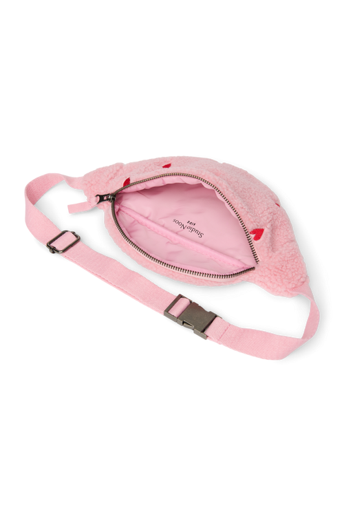 Teddy Mini Fanny Pack | Light Pink Hearts