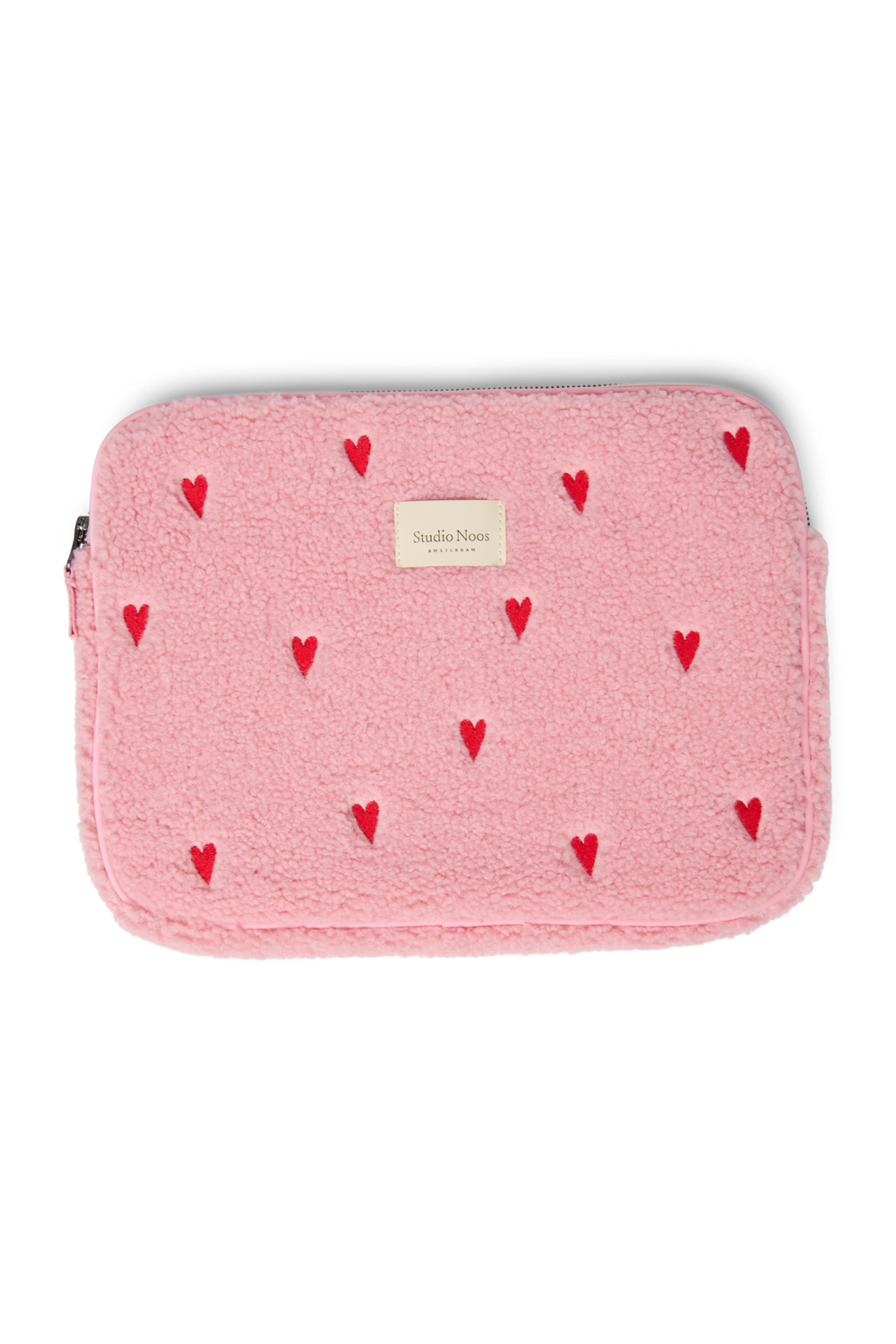 Teddy Laptop Sleeve 13 Inch | Light Pink Hearts