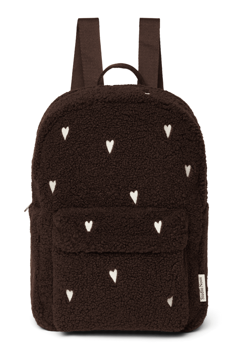 Teddy Midi Backpack, Chocolate Hearts