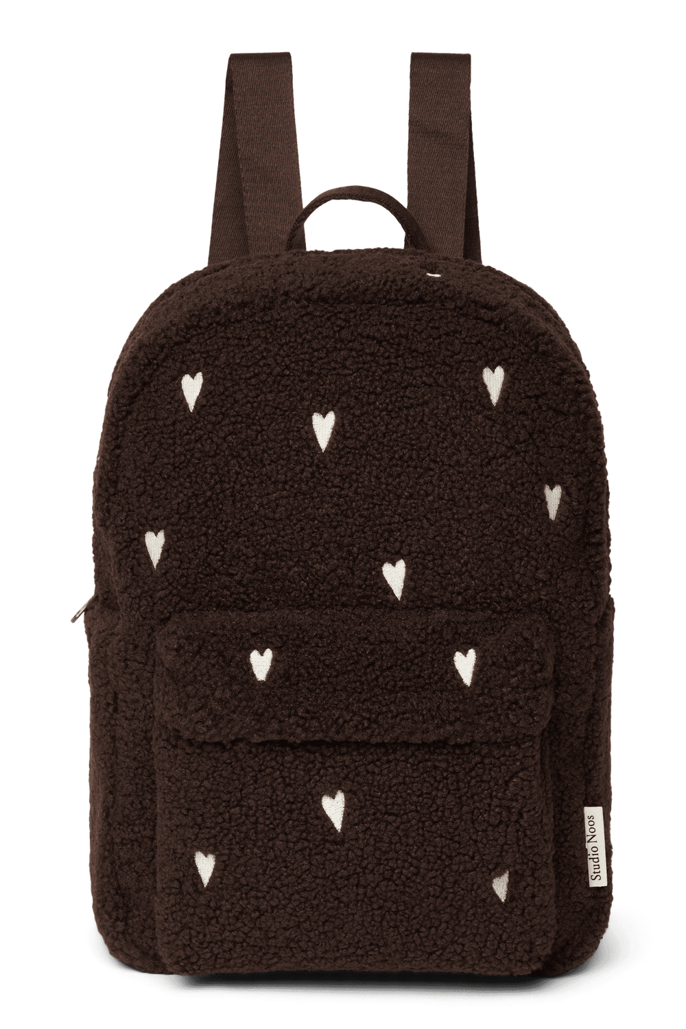 Teddy Midi-Rucksack | Schokobraun Herzen