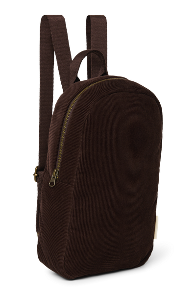 Rib Puffy Mini Rugzak | Donkerbruin