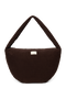 Rib Puffy Cross Body Bag | Dark Brown