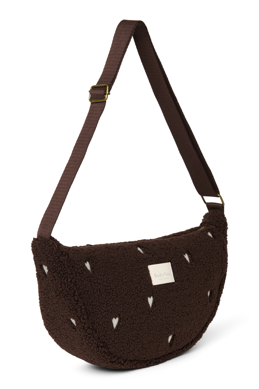 Teddy Fanny Pack | Schokobraun Herzen