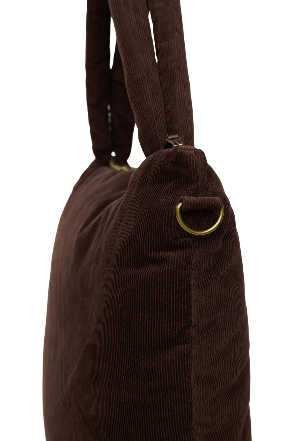 Rib Puffy Diaper Bag | Dark Brown