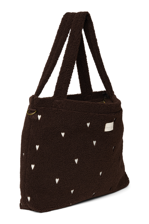 Teddy Diaper Bag | Chocolate Hearts