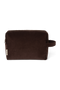 Rib Puffy Toiletry Bag | Dark Brown