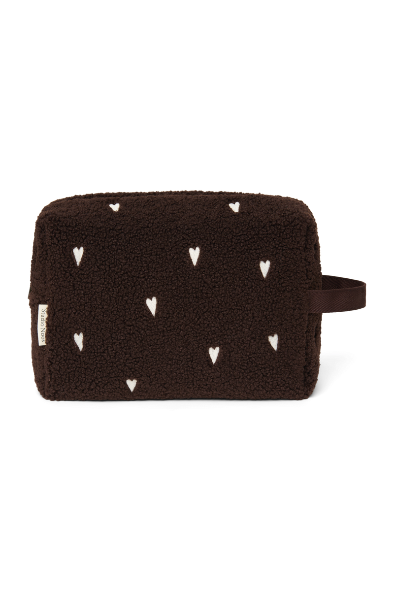 Teddy Toiletry Bag, Chocolate Hearts