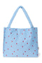 Puffy Mom Bag | Light Blue Hearts