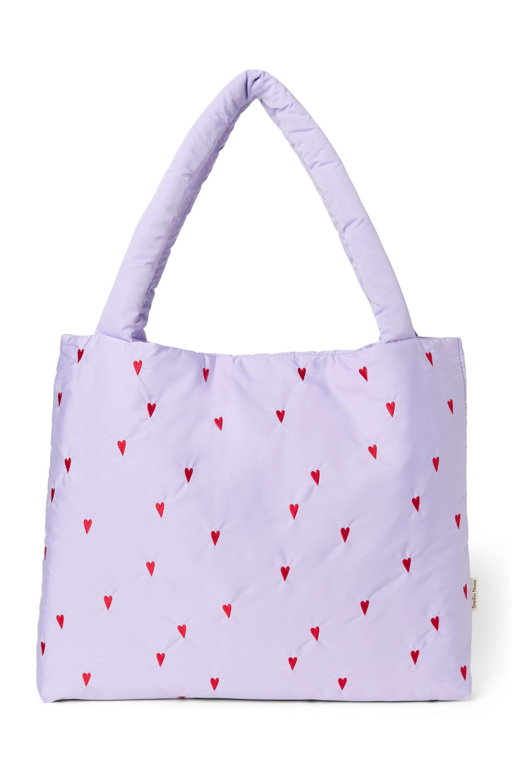 Puffy Mom Bag | Purple Hearts
