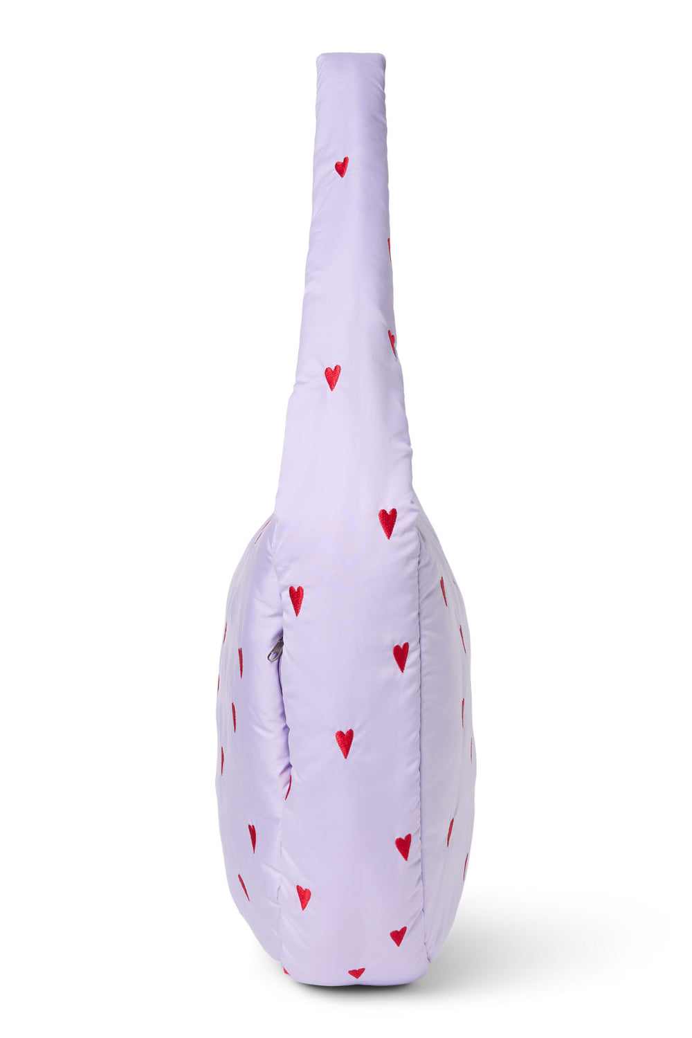 Paarse Hearts Puffy Crossbody Tas
