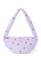 Paarse Hearts Puffy Mini Crossbody Tas