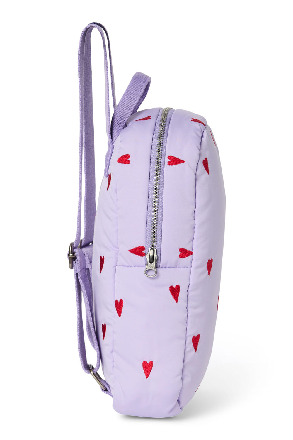 Puffy Mini Backpack | Purple Hearts