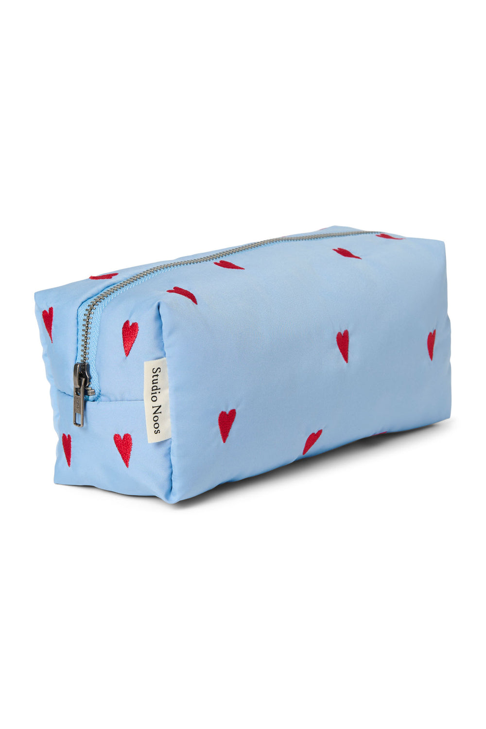 Lichtblauwe Hearts Puffy Pouch