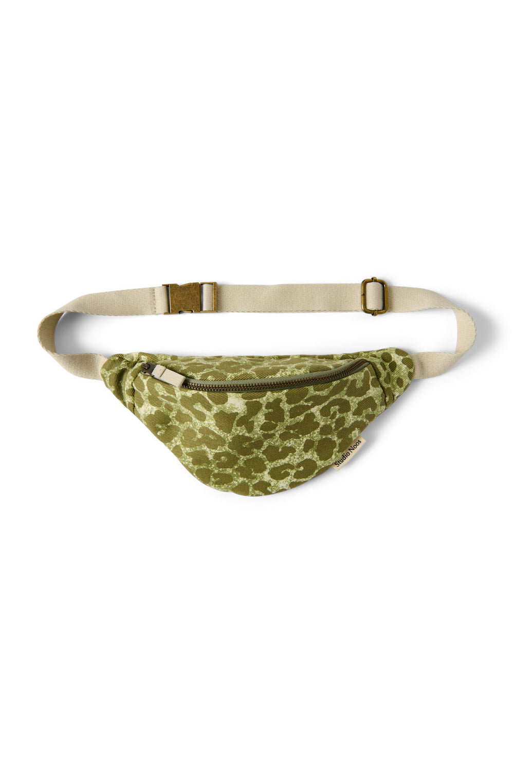 Green Leopard Cotton Mini Sac Banane