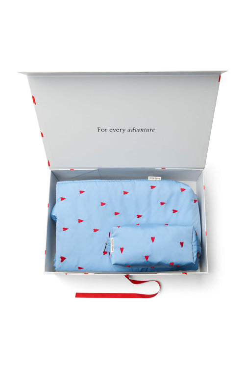 Classic Puffy Gift Set | Lichtblauwe Hearts